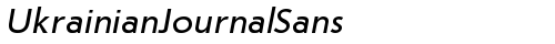 UkrainianJournalSans Italic font TrueType