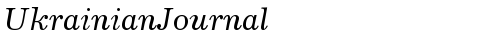 UkrainianJournal Italic font TrueType