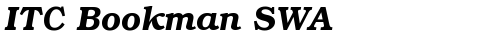 ITC Bookman SWA Italic font TrueType