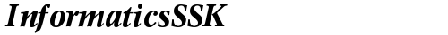 InformaticsSSK Bold Italic truetype шрифт