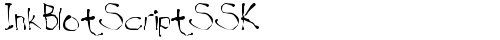 InkBlotScriptSSK Regular truetype шрифт
