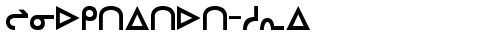 Inuktitut-Sri Regular TrueType-Schriftart