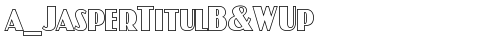 a_JasperTitulB&WUp Regular truetype font