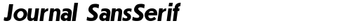 Journal SansSerif Bold Italic free truetype font