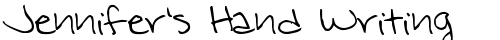 Jennifer's Hand Writing Regular free truetype font