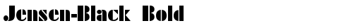 Jensen-Black Bold Regular free truetype font
