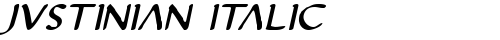 Justinian Italic Italic free truetype font