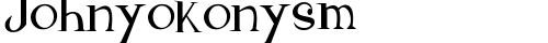 Johnyokonysm Regular truetype шрифт