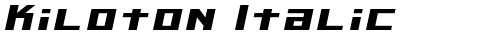 Kiloton Italic talic font TrueType gratuito