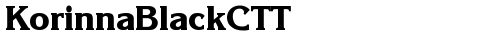 KorinnaBlackCTT Regular truetype font