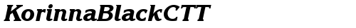 KorinnaBlackCTT Italic truetype fuente gratuito