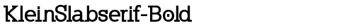 KleinSlabserif-Bold Regular truetype шрифт