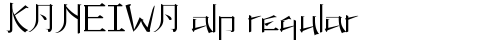KANEIWA alp regular Regular Truetype-Schriftart kostenlos