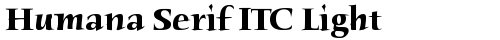 Humana Serif ITC Light Bold free truetype font