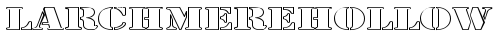 LarchmereHollow Exp Regular truetype font