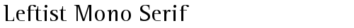 Leftist Mono Serif Regular truetype шрифт