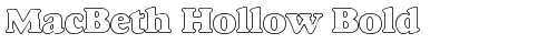 MacBeth Hollow Bold Regular truetype шрифт бесплатно