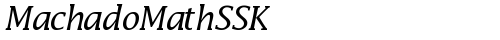 MachadoMathSSK Italic truetype шрифт бесплатно