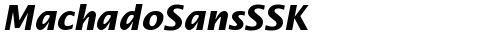 MachadoSansSSK Bold Italic TrueType-Schriftart