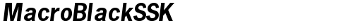 MacroBlackSSK Bold Italic Truetype-Schriftart kostenlos