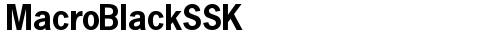 MacroBlackSSK Bold truetype шрифт