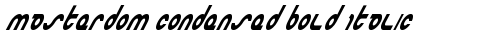 Masterdom Condensed Bold Italic Condensed Bold truetype font