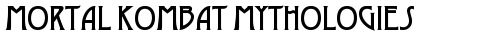 Mortal Kombat Mythologies Regular truetype font