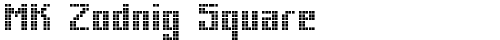 MK Zodnig Square Regular truetype font