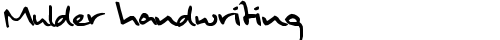 Mulder handwriting Regular Truetype-Schriftart kostenlos