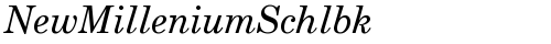 NewMilleniumSchlbk ItalicSH truetype font