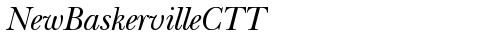 NewBaskervilleCTT Italic TrueType-Schriftart