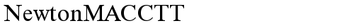 NewtonMACCTT Regular truetype font