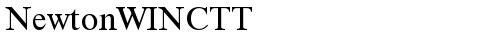 NewtonWINCTT Regular truetype font