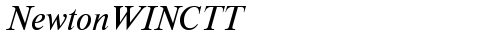 NewtonWINCTT Italic truetype font