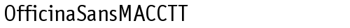 OfficinaSansMACCTT Regular truetype шрифт бесплатно