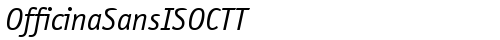OfficinaSansISOCTT Italic Truetype-Schriftart kostenlos