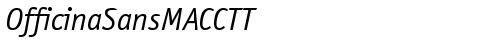 OfficinaSansMACCTT Italic truetype font
