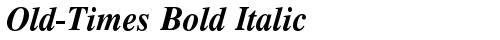 Old-Times Bold Italic Regular font TrueType