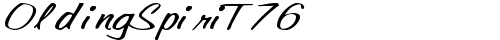 OldingSpiriT76 Regular truetype шрифт