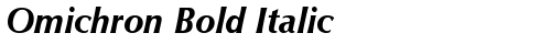 Omichron Bold Italic Regular truetype font