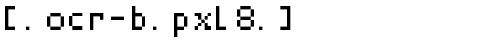 [.ocr-b.pxl8.] Regular truetype шрифт