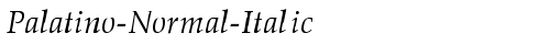 Palatino-Normal-Italic Regular truetype font