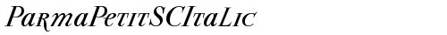 ParmaPetitSCItalic Regular font TrueType