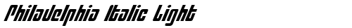 Philadelphia Italic Light Italic Light truetype fuente