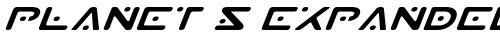 Planet S Expanded Italic Expanded Italic truetype шрифт бесплатно
