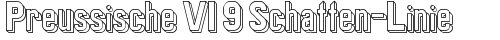 Preussische VI 9 Schatten-Linie Regular truetype font