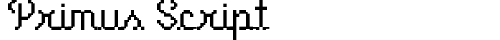 Primus Script Regular truetype font