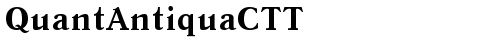QuantAntiquaCTT Bold truetype font
