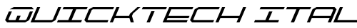 QuickTech Italic Italic truetype шрифт