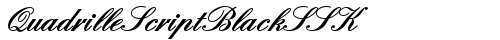 QuadrilleScriptBlackSSK Bold free truetype font